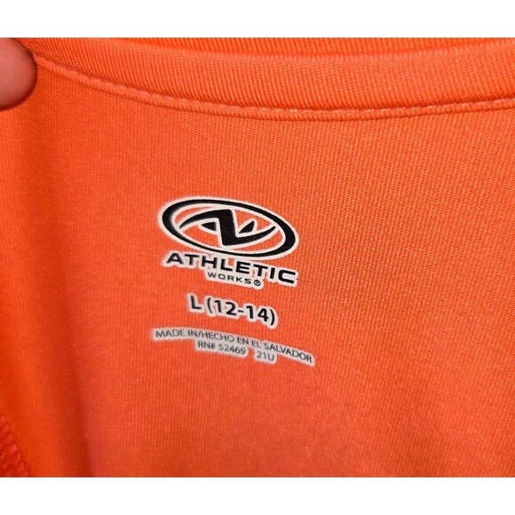 Athletic Works Neon Orange Running Sleeveless Tank Top Size Large - Picture 3 of 3